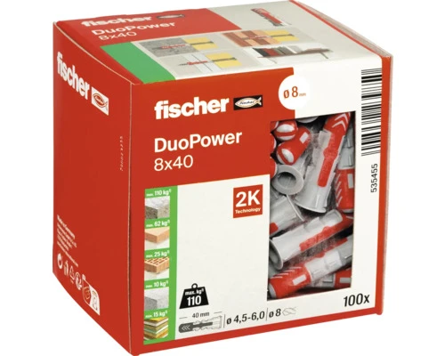 Hmoždinka Fisher DUOPOWER 8x40 mm 100ks